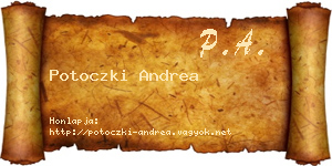 Potoczki Andrea névjegykártya