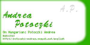 andrea potoczki business card